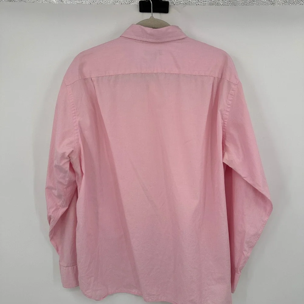 J Crew Long Sleeve Pink Cotton Button Down Dress‎ Shirt Men's Size Large 16-16.5